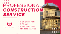 Modern Construction Service Facebook Event Cover Design