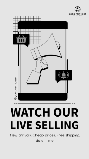 Live Selling Notice Facebook story Image Preview