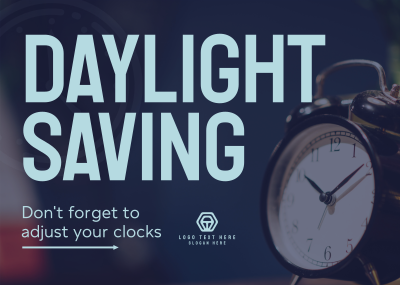 Daylight Saving Reminder Postcard Image Preview