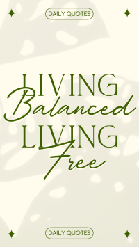 Balanced Life Quote YouTube Short Image Preview