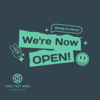 We're Open Stickers Instagram post Image Preview
