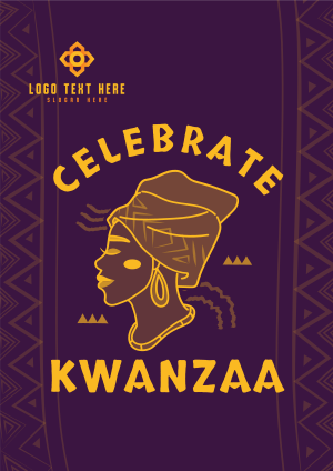 Kwanzaa African Woman Flyer Image Preview