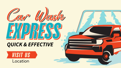 Vintage Auto Car Wash Facebook event cover Image Preview
