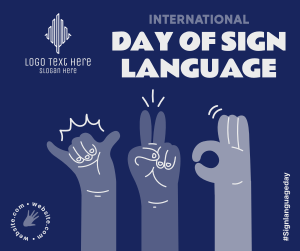 Sign Language Facebook post