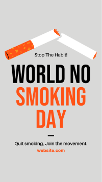 World No Smoking Day Facebook Story Design