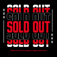 Sold Out Announcement Instagram post Image Preview