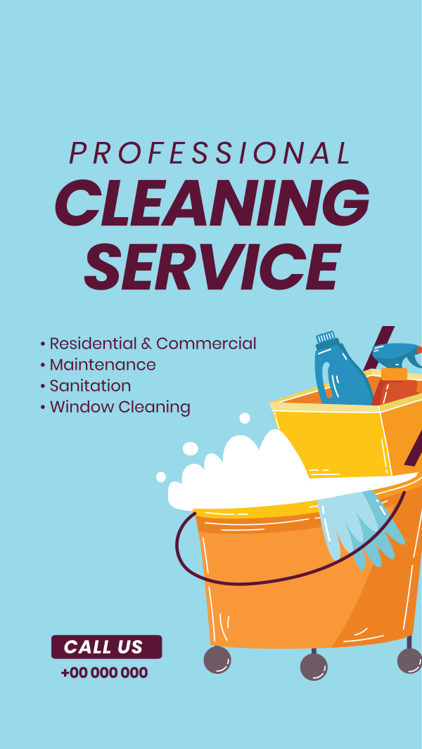 Cleaning Professionals Instagram Story Design Image Preview