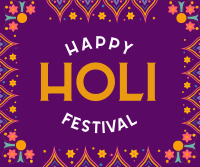 Holi Fest Facebook Post Design