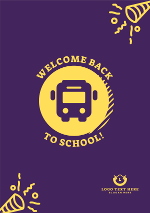 Welcome Back School Bus Flyer Image Preview