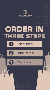 Simple Shop Order Guide Facebook Story Design