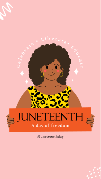 Juneteenth Woman Facebook Story Design