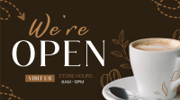 Cafe Opening Announcement Facebook Event Cover Design