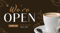 Cafe Opening Announcement Facebook Event Cover Image Preview