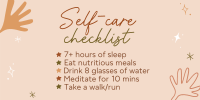 Self care checklist Twitter post Image Preview
