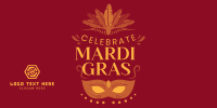 Celebrate Mardi Gras Twitter Post Design