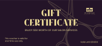 Hair and Salon Gift Certificate Image Preview