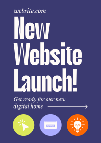 Corporate Website Launch Poster Design