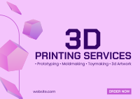 3d Printing Business Postcard Design
