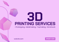 3d Printing Business Postcard Image Preview