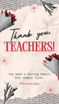 Teachers Day Collage TikTok Video Image Preview