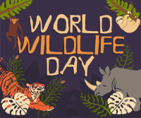 Rustic World Wildlife Day Facebook Post Design