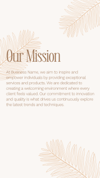 Minimalist Brand Mission Facebook Story Design