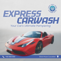 Clean Express Car Wash Instagram Post Preview