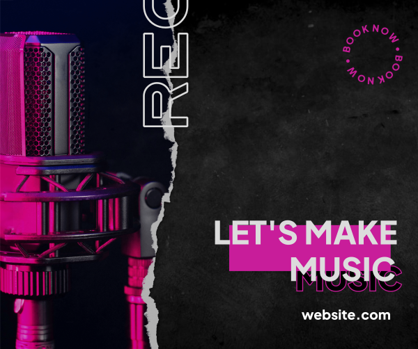 Pink Accent Music Facebook Post Design Image Preview