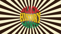 Groovy Black History Zoom background Image Preview