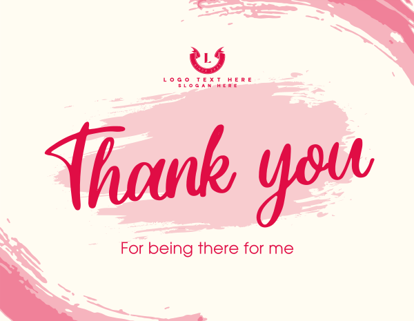 Dainty Brush Message Thank You Card Design