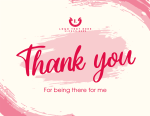 Dainty Brush Message Thank You Card Image Preview