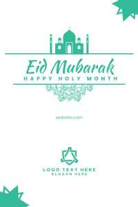 Eid Mubarak Mosque Pinterest Pin Image Preview