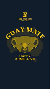 Happy Aussie Koala Facebook Story Design