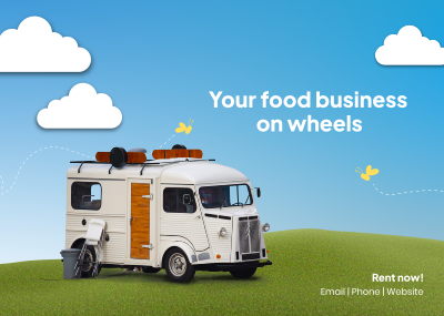 Rent Food Truck Postcard Image Preview