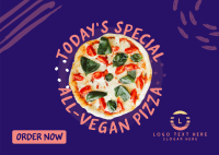 Vegan Pizza Postcard Design