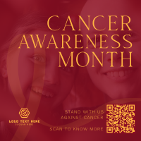 Cancer Awareness Month Instagram Post Design