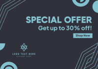 Special Offer Geometric Pattern Postcard Design