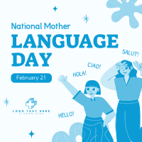 Mother Language Day Instagram Post Design