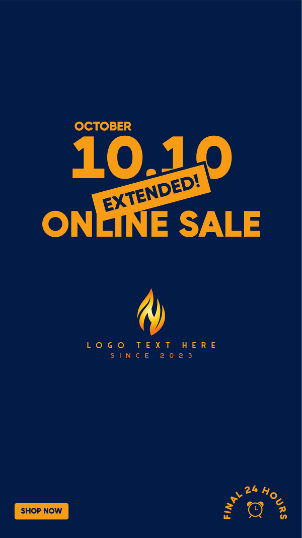 Extended Online Sale 10.10  Facebook Story Design Image Preview