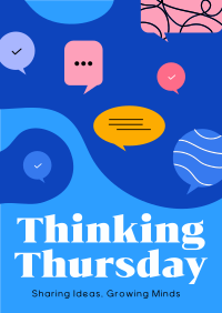 Thinking Thursday Blobs Poster Design