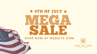 Fourth of July Sale Facebook event cover Image Preview