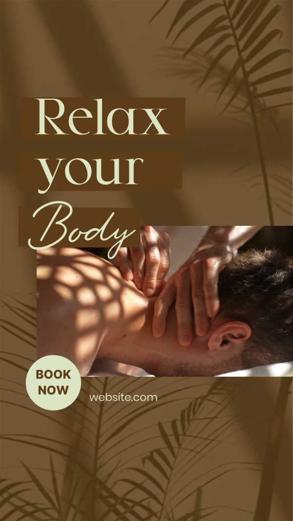 Relaxing Body Massage Facebook Story Design