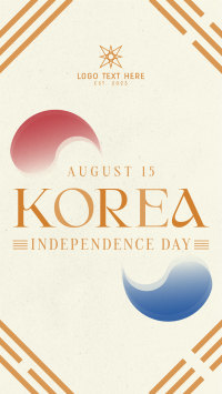 Korea Independence Day TikTok Video Design
