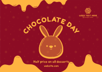 Chocolate Bunny Postcard Image Preview