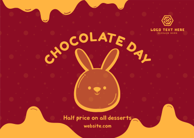 Chocolate Bunny Postcard Image Preview