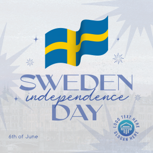 Modern Sweden Independence Day Instagram post Image Preview