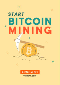 Start Crypto Mining Flyer Design