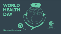 World Health Priority Day Zoom Background Image Preview