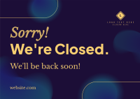 Modern Business Closing Postcard Design