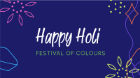 Happy Holi Zoom Background Design